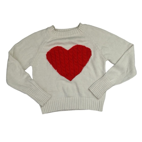 NEW BATERMOON Girls Long Sleeve Heart Pattern Crewneck Knit Sweater. - Picture 6 of 6